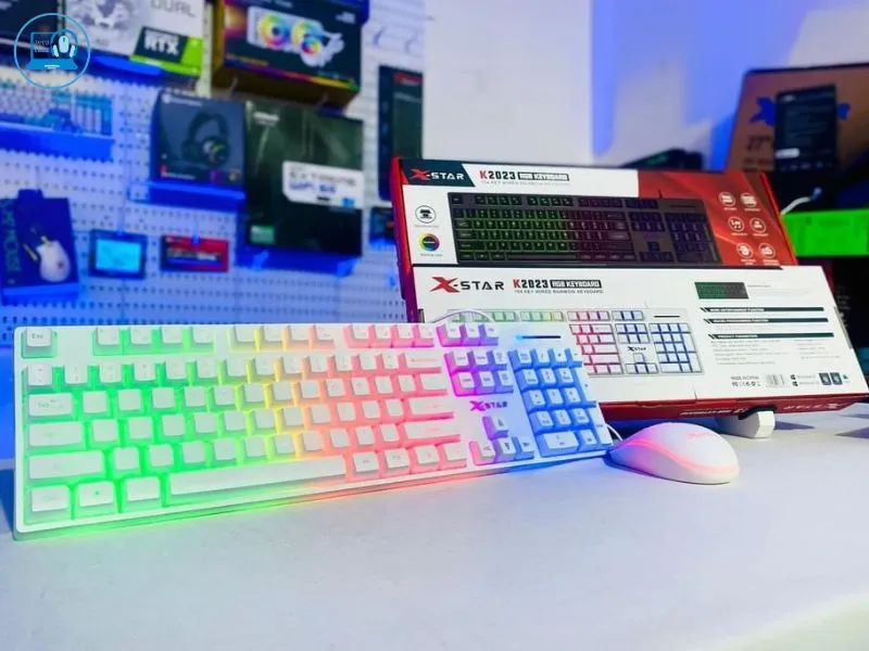 Bộ phím chuột giả cơ Xstar K2023 led 7 màu
