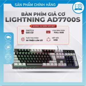 Bàn phím giả cơ Lightning AD7700s chống nước 4