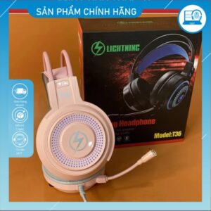 Tai nghe Lightning T36 Hồng 4